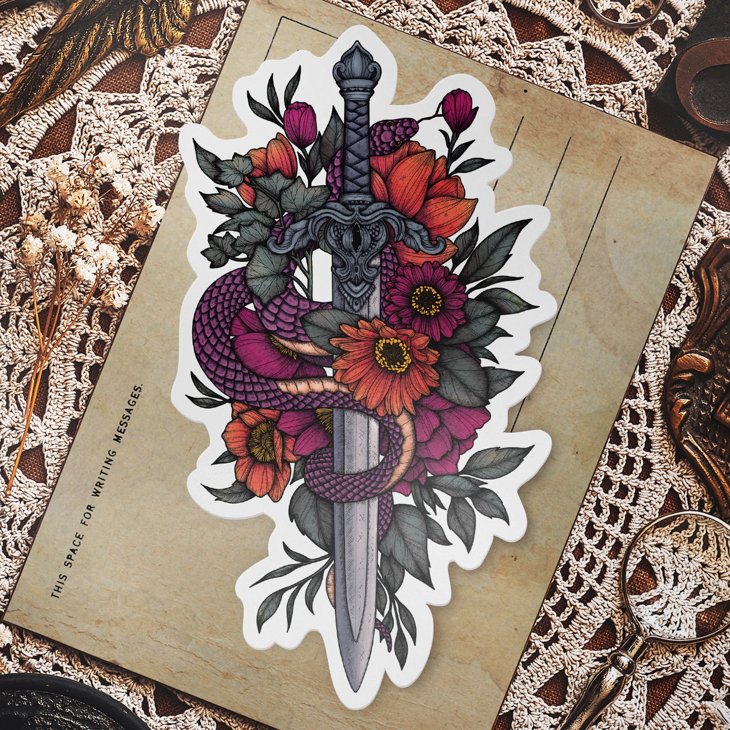 Sword & Serpent - Vinyl Sticker