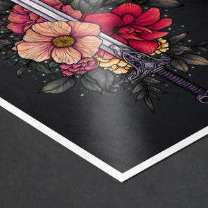 Sword & Blooms - Giclée Art Print