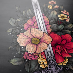 Sword & Blooms - Giclée Art Print