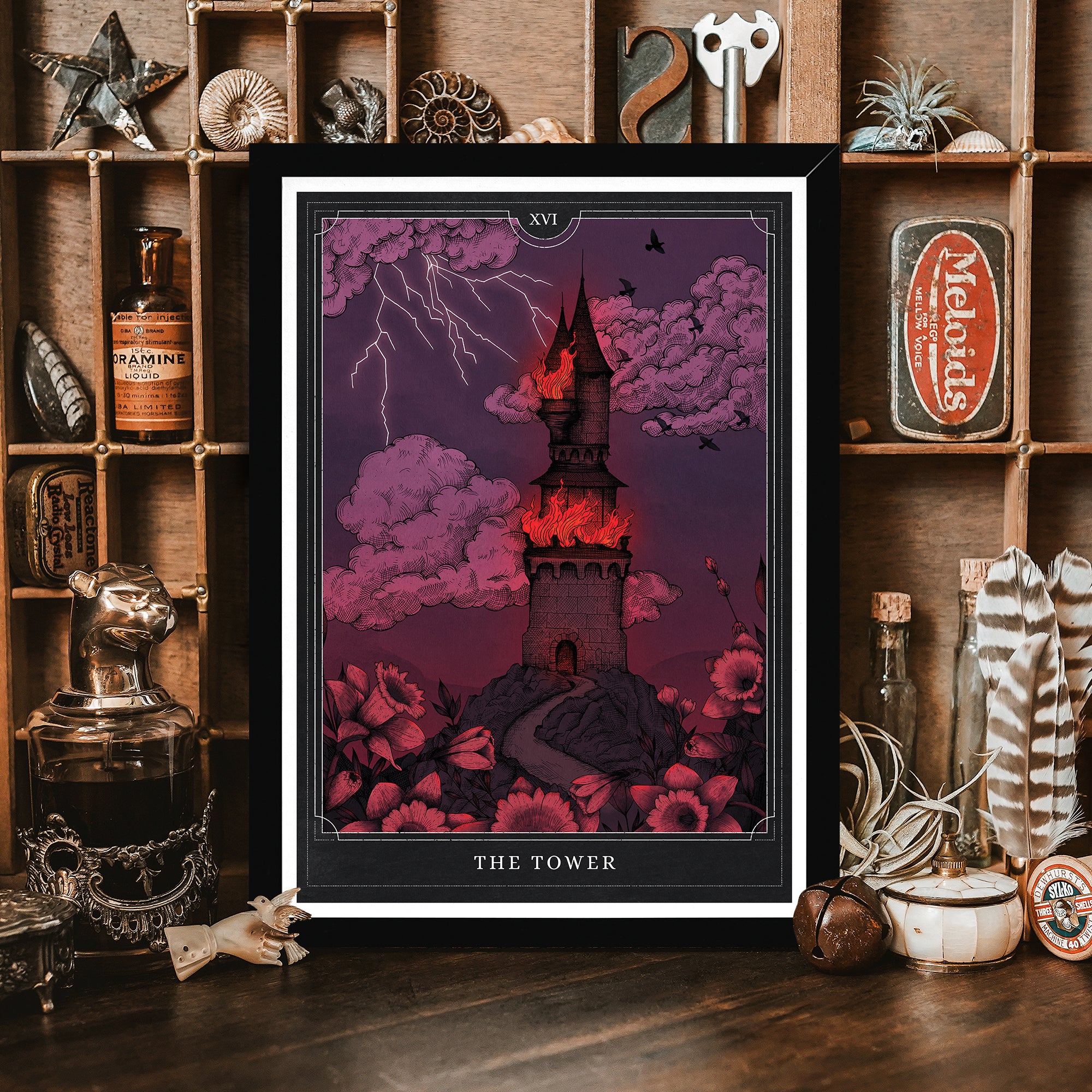 The Tower Tarot - Framed Giclée Art Print