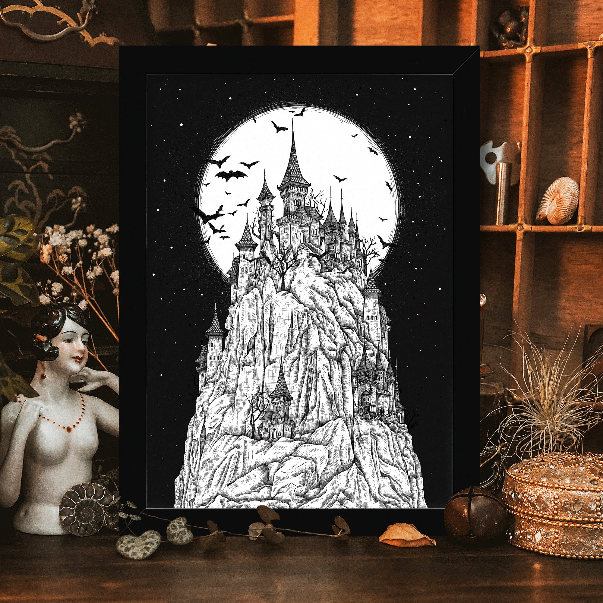 Vampire Castle - Framed Giclée Art Print